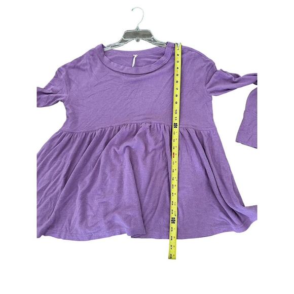 Free People Purple Long Sleeve Blouse Size XS - Picture 4 of 8